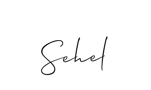 It looks lik you need a new signature style for name Sehel. Design unique handwritten (Allison_Script) signature with our free signature maker in just a few clicks. Sehel signature style 2 images and pictures png