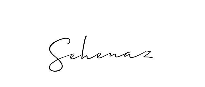 Make a beautiful signature design for name Sehenaz. With this signature (Allison_Script) style, you can create a handwritten signature for free. Sehenaz signature style 2 images and pictures png