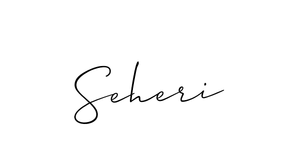 The best way (Allison_Script) to make a short signature is to pick only two or three words in your name. The name Seheri include a total of six letters. For converting this name. Seheri signature style 2 images and pictures png