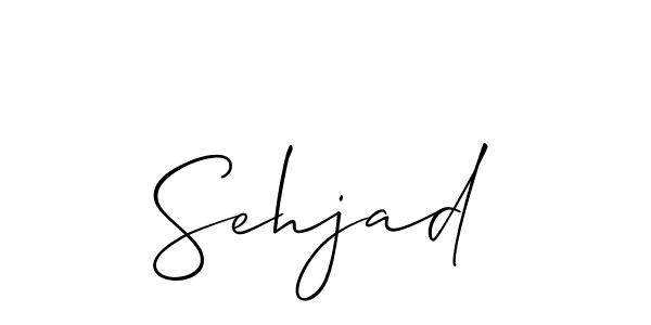 Make a short Sehjad signature style. Manage your documents anywhere anytime using Allison_Script. Create and add eSignatures, submit forms, share and send files easily. Sehjad signature style 2 images and pictures png