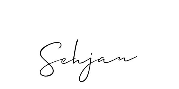 Make a beautiful signature design for name Sehjan. With this signature (Allison_Script) style, you can create a handwritten signature for free. Sehjan signature style 2 images and pictures png