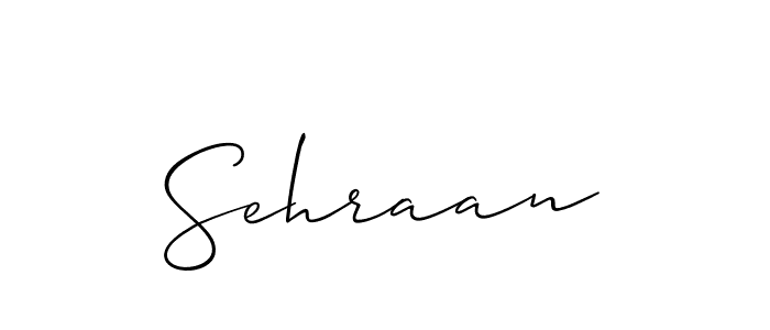 Use a signature maker to create a handwritten signature online. With this signature software, you can design (Allison_Script) your own signature for name Sehraan. Sehraan signature style 2 images and pictures png