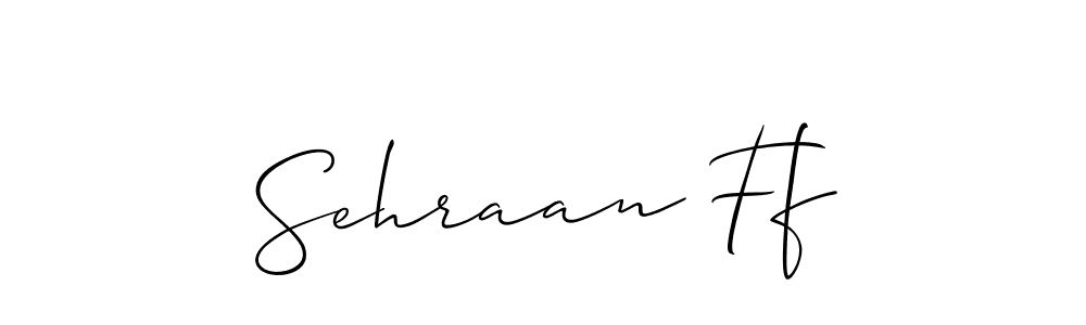 You should practise on your own different ways (Allison_Script) to write your name (Sehraan Ff) in signature. don't let someone else do it for you. Sehraan Ff signature style 2 images and pictures png