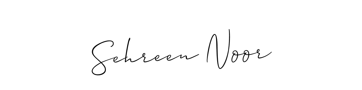 Sehreen Noor stylish signature style. Best Handwritten Sign (Allison_Script) for my name. Handwritten Signature Collection Ideas for my name Sehreen Noor. Sehreen Noor signature style 2 images and pictures png