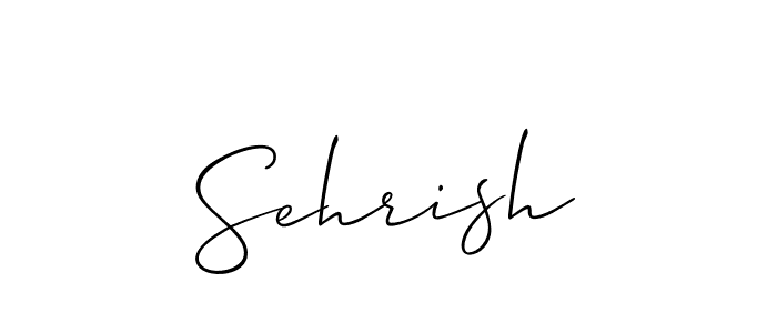 if you are searching for the best signature style for your name Sehrish. so please give up your signature search. here we have designed multiple signature styles  using Allison_Script. Sehrish signature style 2 images and pictures png