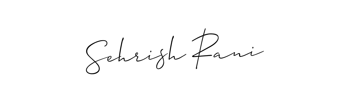 Create a beautiful signature design for name Sehrish Rani. With this signature (Allison_Script) fonts, you can make a handwritten signature for free. Sehrish Rani signature style 2 images and pictures png