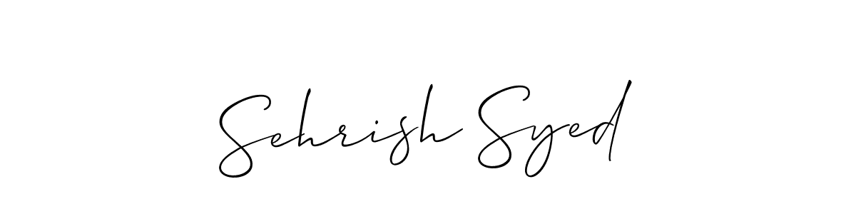 if you are searching for the best signature style for your name Sehrish Syed. so please give up your signature search. here we have designed multiple signature styles  using Allison_Script. Sehrish Syed signature style 2 images and pictures png