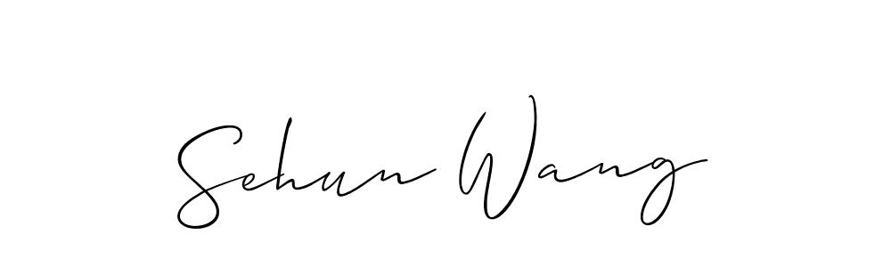 Also You can easily find your signature by using the search form. We will create Sehun Wang name handwritten signature images for you free of cost using Allison_Script sign style. Sehun Wang signature style 2 images and pictures png