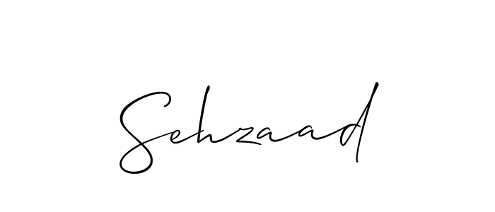 Use a signature maker to create a handwritten signature online. With this signature software, you can design (Allison_Script) your own signature for name Sehzaad. Sehzaad signature style 2 images and pictures png