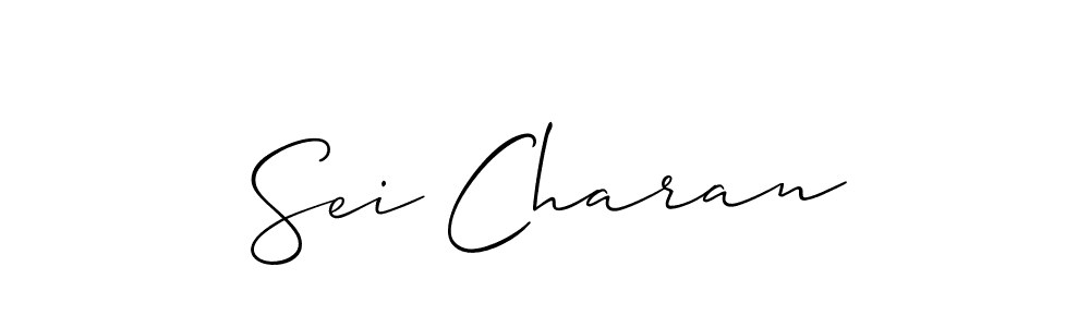 How to make Sei Charan signature? Allison_Script is a professional autograph style. Create handwritten signature for Sei Charan name. Sei Charan signature style 2 images and pictures png