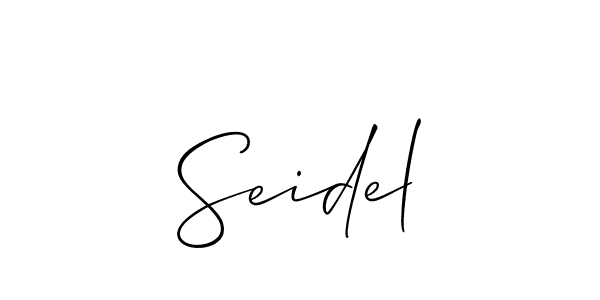 How to make Seidel name signature. Use Allison_Script style for creating short signs online. This is the latest handwritten sign. Seidel signature style 2 images and pictures png