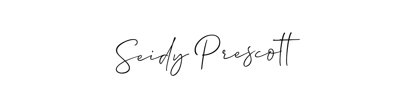 Use a signature maker to create a handwritten signature online. With this signature software, you can design (Allison_Script) your own signature for name Seidy Prescott. Seidy Prescott signature style 2 images and pictures png