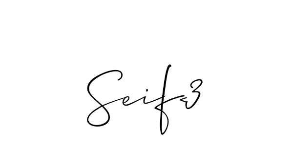 Use a signature maker to create a handwritten signature online. With this signature software, you can design (Allison_Script) your own signature for name Seif<3. Seif<3 signature style 2 images and pictures png
