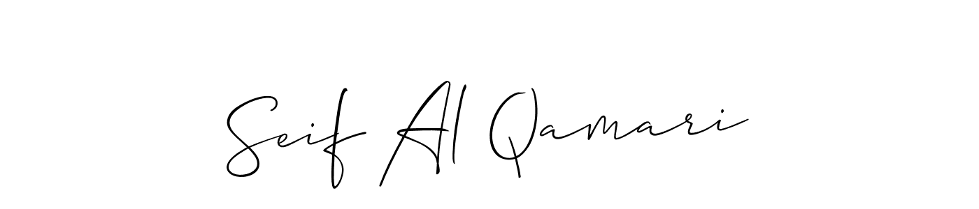 Make a beautiful signature design for name Seif Al Qamari. With this signature (Allison_Script) style, you can create a handwritten signature for free. Seif Al Qamari signature style 2 images and pictures png