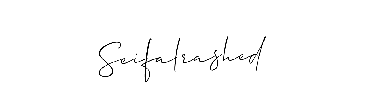 How to make Seifalrashed signature? Allison_Script is a professional autograph style. Create handwritten signature for Seifalrashed name. Seifalrashed signature style 2 images and pictures png