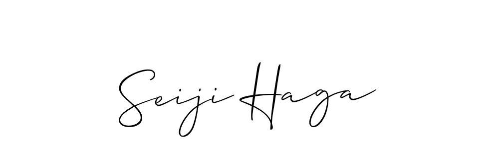 Create a beautiful signature design for name Seiji Haga. With this signature (Allison_Script) fonts, you can make a handwritten signature for free. Seiji Haga signature style 2 images and pictures png