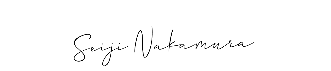 You should practise on your own different ways (Allison_Script) to write your name (Seiji Nakamura) in signature. don't let someone else do it for you. Seiji Nakamura signature style 2 images and pictures png