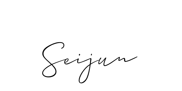 You should practise on your own different ways (Allison_Script) to write your name (Seijun) in signature. don't let someone else do it for you. Seijun signature style 2 images and pictures png