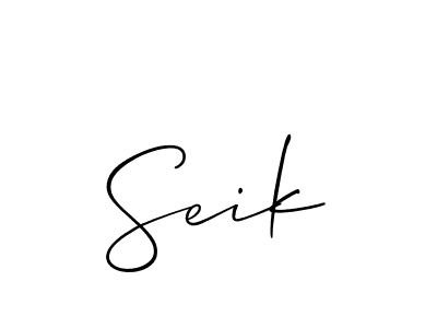 Make a beautiful signature design for name Seik. Use this online signature maker to create a handwritten signature for free. Seik signature style 2 images and pictures png