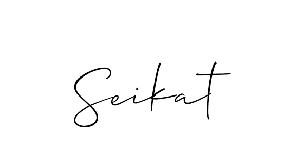 Make a beautiful signature design for name Seikat. With this signature (Allison_Script) style, you can create a handwritten signature for free. Seikat signature style 2 images and pictures png