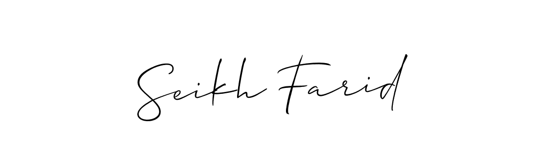 You can use this online signature creator to create a handwritten signature for the name Seikh Farid. This is the best online autograph maker. Seikh Farid signature style 2 images and pictures png