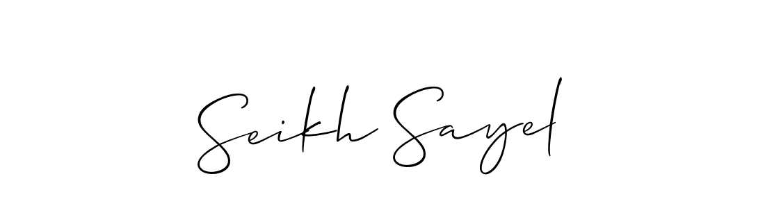 Make a beautiful signature design for name Seikh Sayel. With this signature (Allison_Script) style, you can create a handwritten signature for free. Seikh Sayel signature style 2 images and pictures png