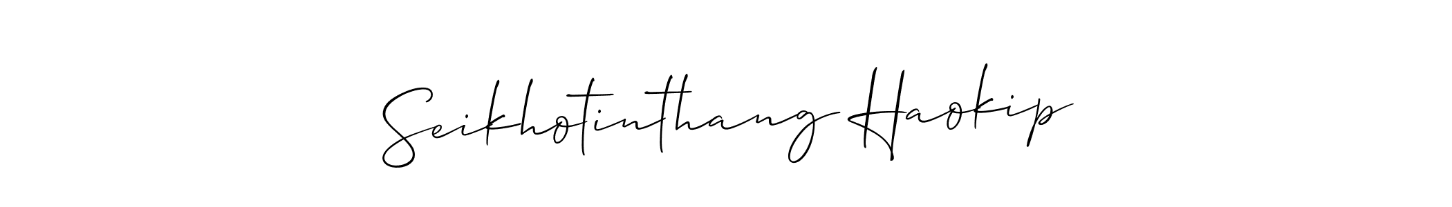 How to make Seikhotinthang Haokip signature? Allison_Script is a professional autograph style. Create handwritten signature for Seikhotinthang Haokip name. Seikhotinthang Haokip signature style 2 images and pictures png