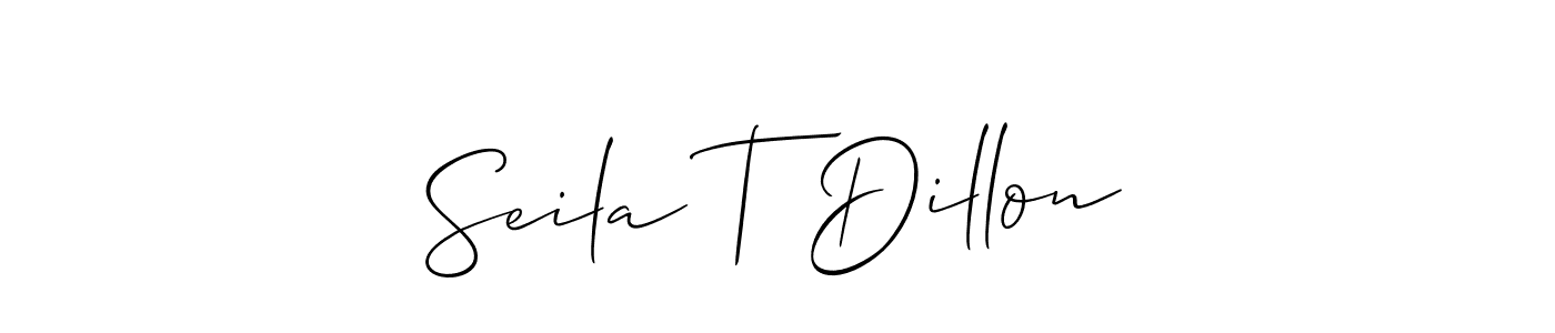 Also You can easily find your signature by using the search form. We will create Seila T Dillon name handwritten signature images for you free of cost using Allison_Script sign style. Seila T Dillon signature style 2 images and pictures png