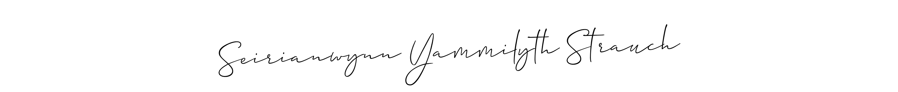 Also You can easily find your signature by using the search form. We will create Seirianwynn Yammilyth Strauch name handwritten signature images for you free of cost using Allison_Script sign style. Seirianwynn Yammilyth Strauch signature style 2 images and pictures png