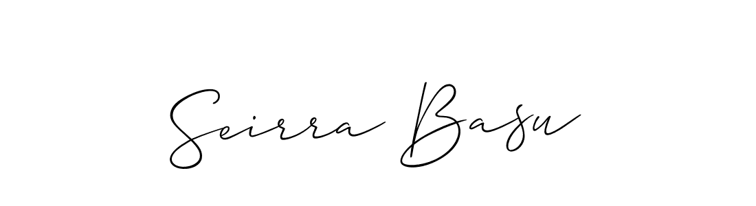 Use a signature maker to create a handwritten signature online. With this signature software, you can design (Allison_Script) your own signature for name Seirra Basu. Seirra Basu signature style 2 images and pictures png
