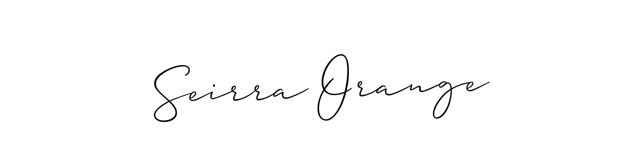 How to make Seirra Orange signature? Allison_Script is a professional autograph style. Create handwritten signature for Seirra Orange name. Seirra Orange signature style 2 images and pictures png