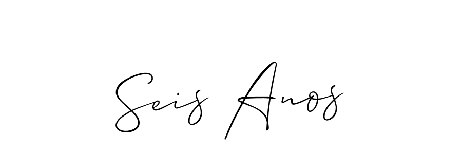 How to Draw Seis Anos signature style? Allison_Script is a latest design signature styles for name Seis Anos. Seis Anos signature style 2 images and pictures png