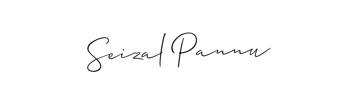 How to make Seizal Pannu signature? Allison_Script is a professional autograph style. Create handwritten signature for Seizal Pannu name. Seizal Pannu signature style 2 images and pictures png