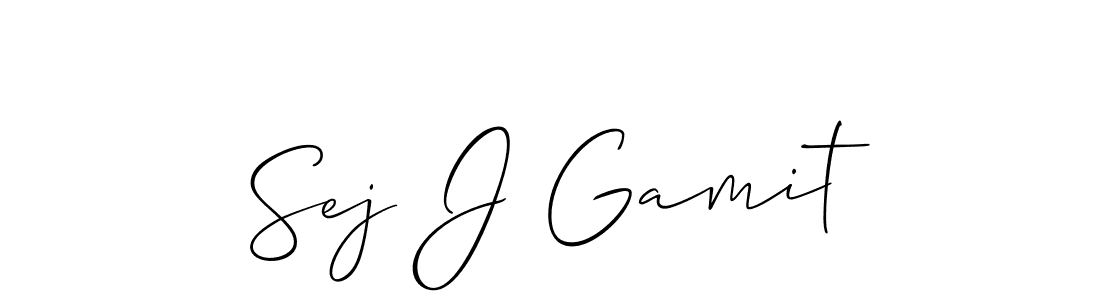 Make a beautiful signature design for name Sej J Gamit. Use this online signature maker to create a handwritten signature for free. Sej J Gamit signature style 2 images and pictures png