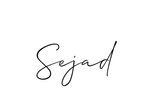 Allison_Script is a professional signature style that is perfect for those who want to add a touch of class to their signature. It is also a great choice for those who want to make their signature more unique. Get Sejad name to fancy signature for free. Sejad signature style 2 images and pictures png