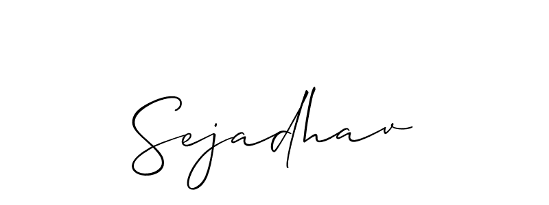 Use a signature maker to create a handwritten signature online. With this signature software, you can design (Allison_Script) your own signature for name Sejadhav. Sejadhav signature style 2 images and pictures png