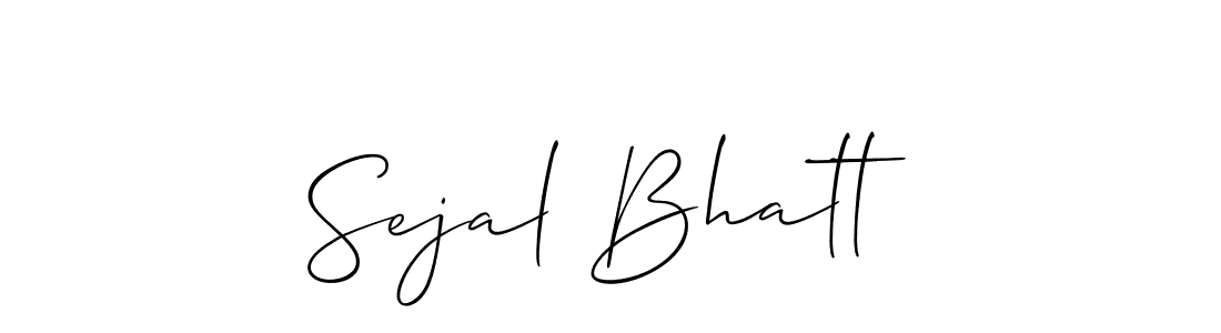 Make a beautiful signature design for name Sejal Bhatt. With this signature (Allison_Script) style, you can create a handwritten signature for free. Sejal Bhatt signature style 2 images and pictures png