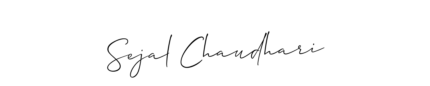 if you are searching for the best signature style for your name Sejal Chaudhari. so please give up your signature search. here we have designed multiple signature styles  using Allison_Script. Sejal Chaudhari signature style 2 images and pictures png