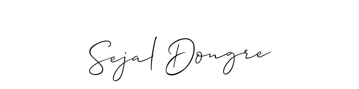 The best way (Allison_Script) to make a short signature is to pick only two or three words in your name. The name Sejal Dongre include a total of six letters. For converting this name. Sejal Dongre signature style 2 images and pictures png