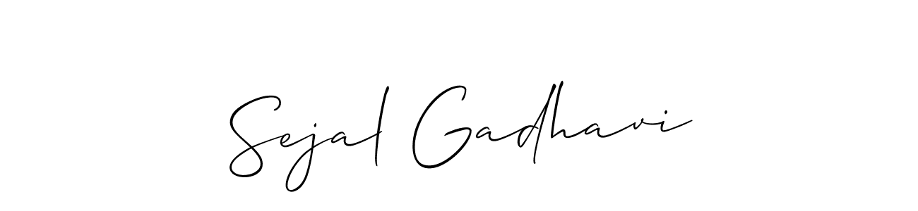 This is the best signature style for the Sejal Gadhavi name. Also you like these signature font (Allison_Script). Mix name signature. Sejal Gadhavi signature style 2 images and pictures png