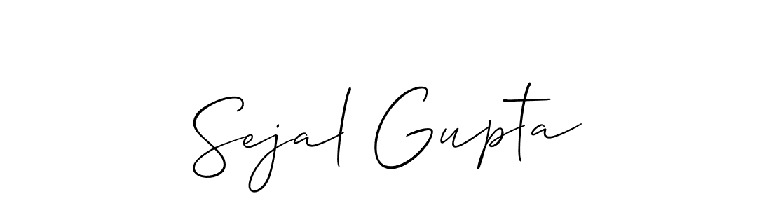 Create a beautiful signature design for name Sejal Gupta. With this signature (Allison_Script) fonts, you can make a handwritten signature for free. Sejal Gupta signature style 2 images and pictures png