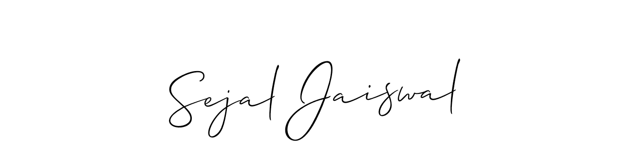 Use a signature maker to create a handwritten signature online. With this signature software, you can design (Allison_Script) your own signature for name Sejal Jaiswal. Sejal Jaiswal signature style 2 images and pictures png