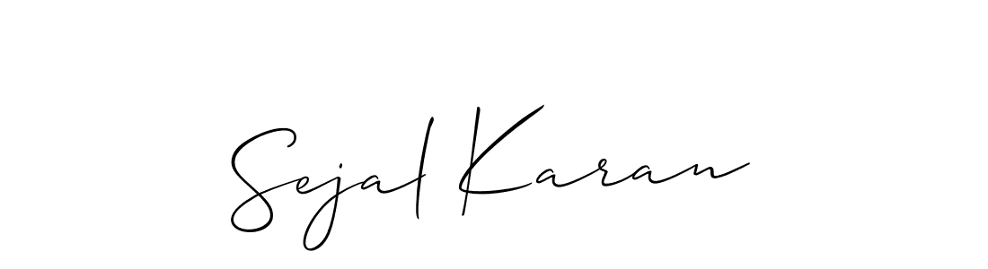 How to Draw Sejal Karan signature style? Allison_Script is a latest design signature styles for name Sejal Karan. Sejal Karan signature style 2 images and pictures png