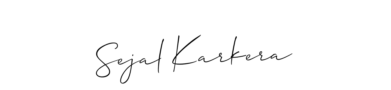 Make a short Sejal Karkera signature style. Manage your documents anywhere anytime using Allison_Script. Create and add eSignatures, submit forms, share and send files easily. Sejal Karkera signature style 2 images and pictures png