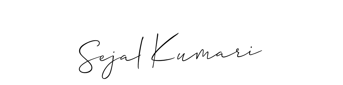 How to make Sejal Kumari name signature. Use Allison_Script style for creating short signs online. This is the latest handwritten sign. Sejal Kumari signature style 2 images and pictures png