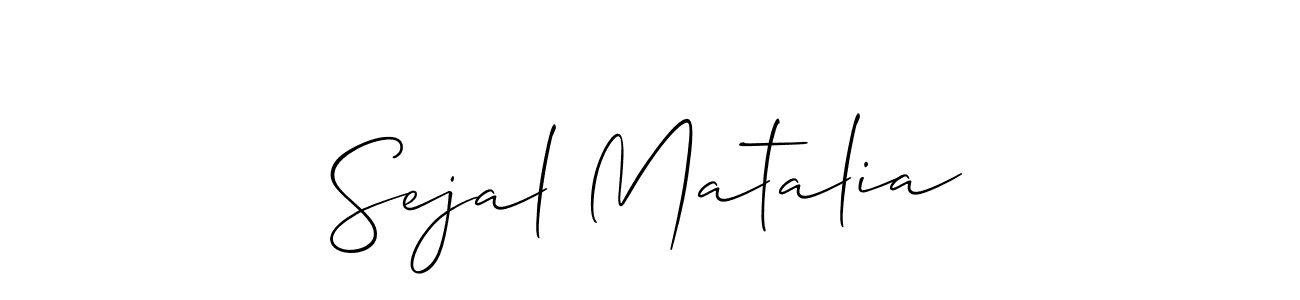 Similarly Allison_Script is the best handwritten signature design. Signature creator online .You can use it as an online autograph creator for name Sejal Matalia. Sejal Matalia signature style 2 images and pictures png