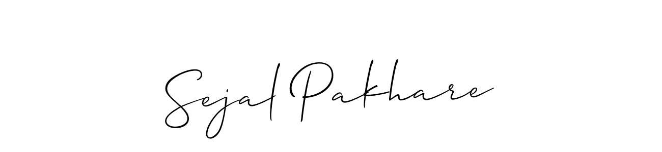 Use a signature maker to create a handwritten signature online. With this signature software, you can design (Allison_Script) your own signature for name Sejal Pakhare. Sejal Pakhare signature style 2 images and pictures png