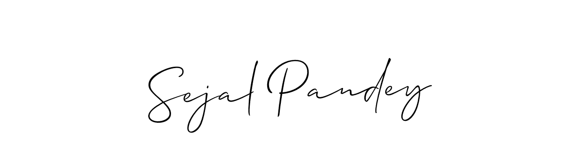 Similarly Allison_Script is the best handwritten signature design. Signature creator online .You can use it as an online autograph creator for name Sejal Pandey. Sejal Pandey signature style 2 images and pictures png