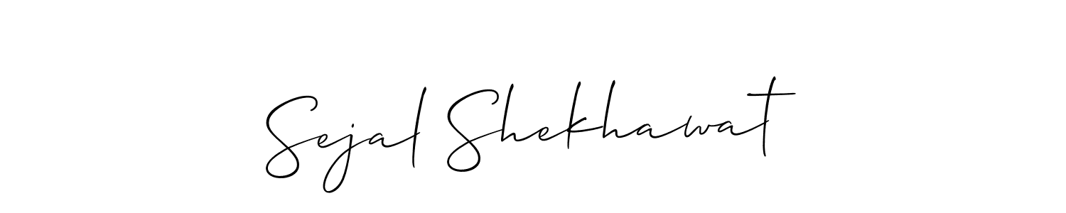 The best way (Allison_Script) to make a short signature is to pick only two or three words in your name. The name Sejal Shekhawat include a total of six letters. For converting this name. Sejal Shekhawat signature style 2 images and pictures png