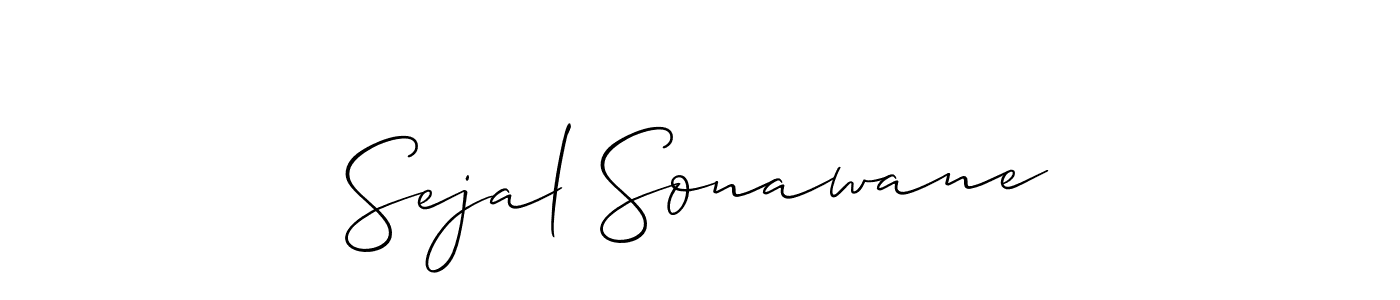 Design your own signature with our free online signature maker. With this signature software, you can create a handwritten (Allison_Script) signature for name Sejal Sonawane. Sejal Sonawane signature style 2 images and pictures png